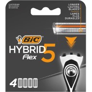 Bic Hybrid Flex 5 skustuvų galvutė, 4 vnt