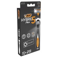 Bic Hybrid Flex 5, 3 dalių rinkinys 1 skustuvas + 2 papildymai 