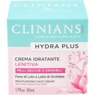 Clinians Hydra Plus drėkinamasis, raminantis kremas sausai ir jautriai odai, 50 ml
