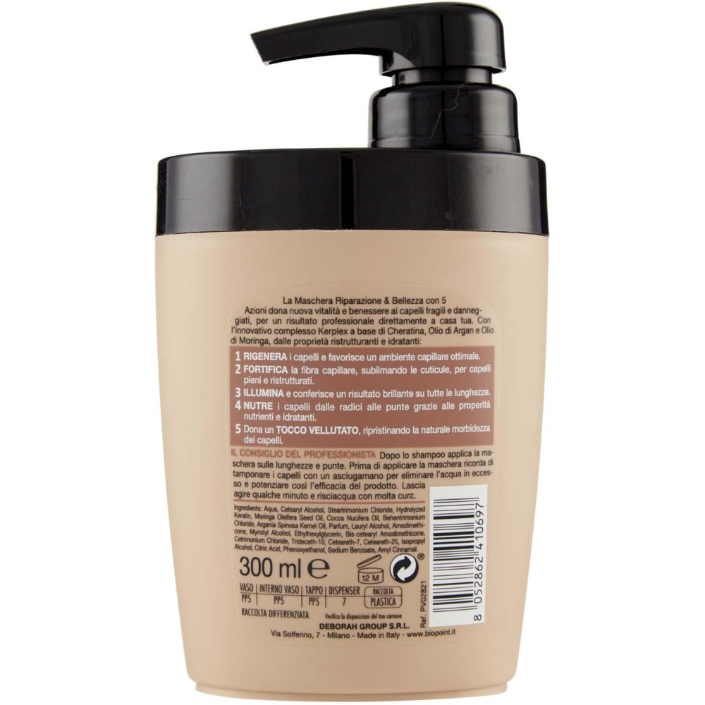 Biopoint Professional atkurianti kaukė trapiems ir pažeistiems plaukams 300 ml