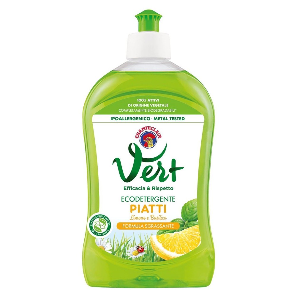 ChanteClair Vert ECO hipoalerginis indų ploviklis su citrinos ir baziliko aromatais 500 ml