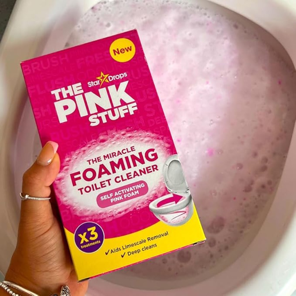 The Pink Stuff putojantys tualeto valymo milteliai 3x100 g