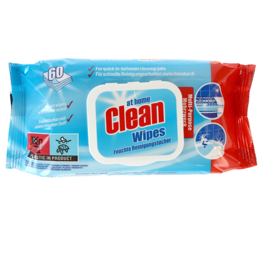 At Home Clean Wipes valymo servetėlės ​​55 vnt