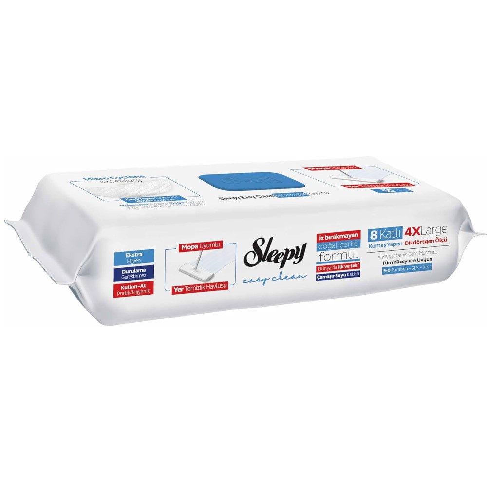 Sleepy Easy Clean vienkartinės grindų valymo servetėlės Mėlynos 50 vnt