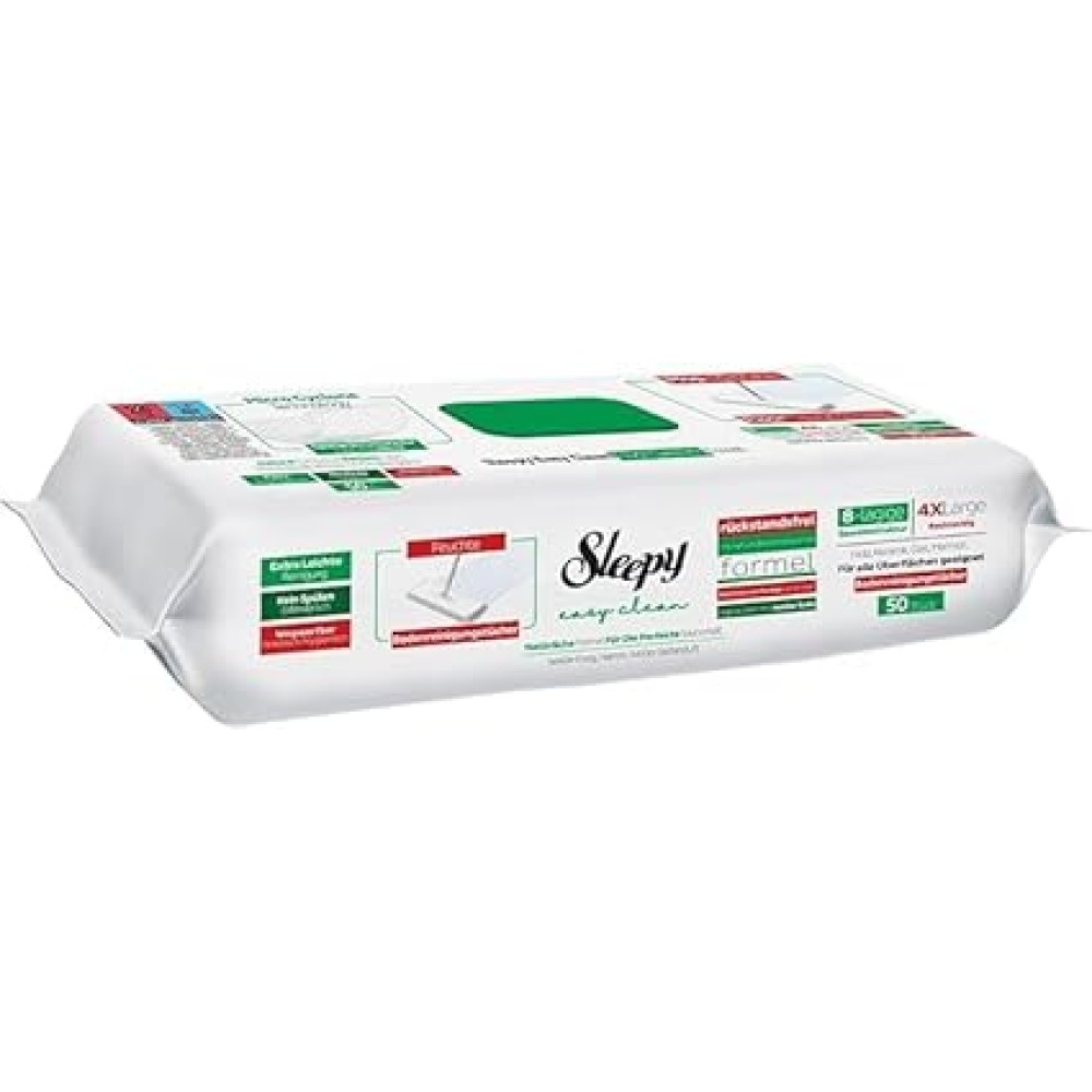 Sleepy Easy Clean vienkartinės grindų valymo servetėlės žalios 50 vnt 