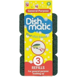 Dishmatic Indų plovimo kempinės pakeitimo galvutė 3 vnt