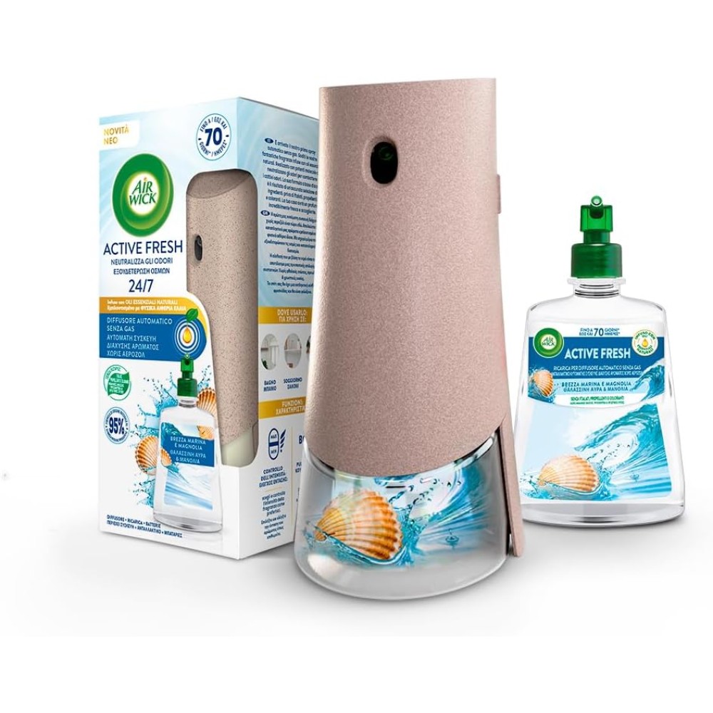 Air Wick automatinis oro gaiviklio papildymas jūros vėjo ir magnolijų kvapo 228ml