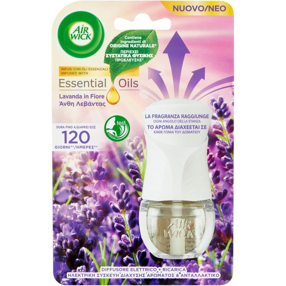 Air Wick elektrinis oro gaiviklis ir papildymas levandų kvapo, 19 ml